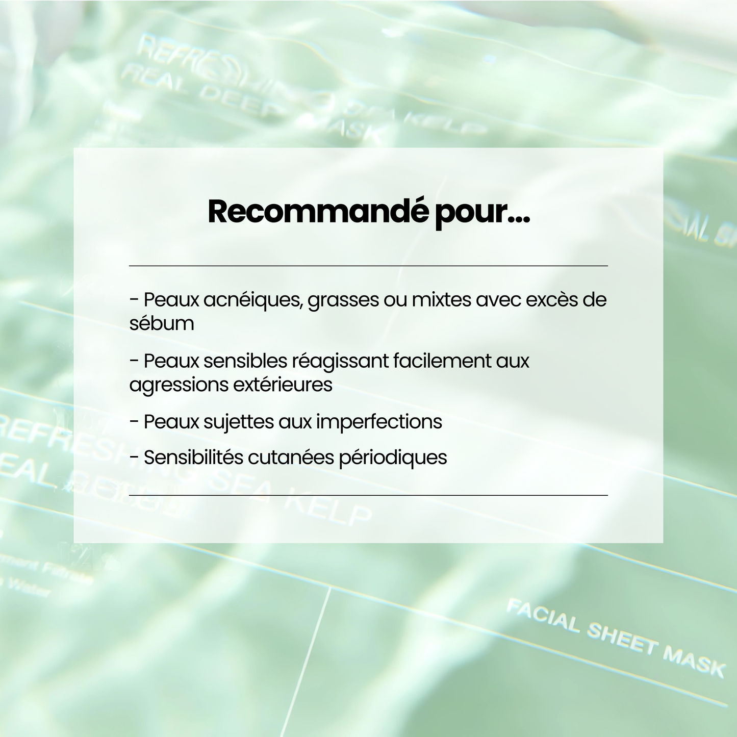 Masque aux Algues Marines : Purifiant & Anti-Imperfections