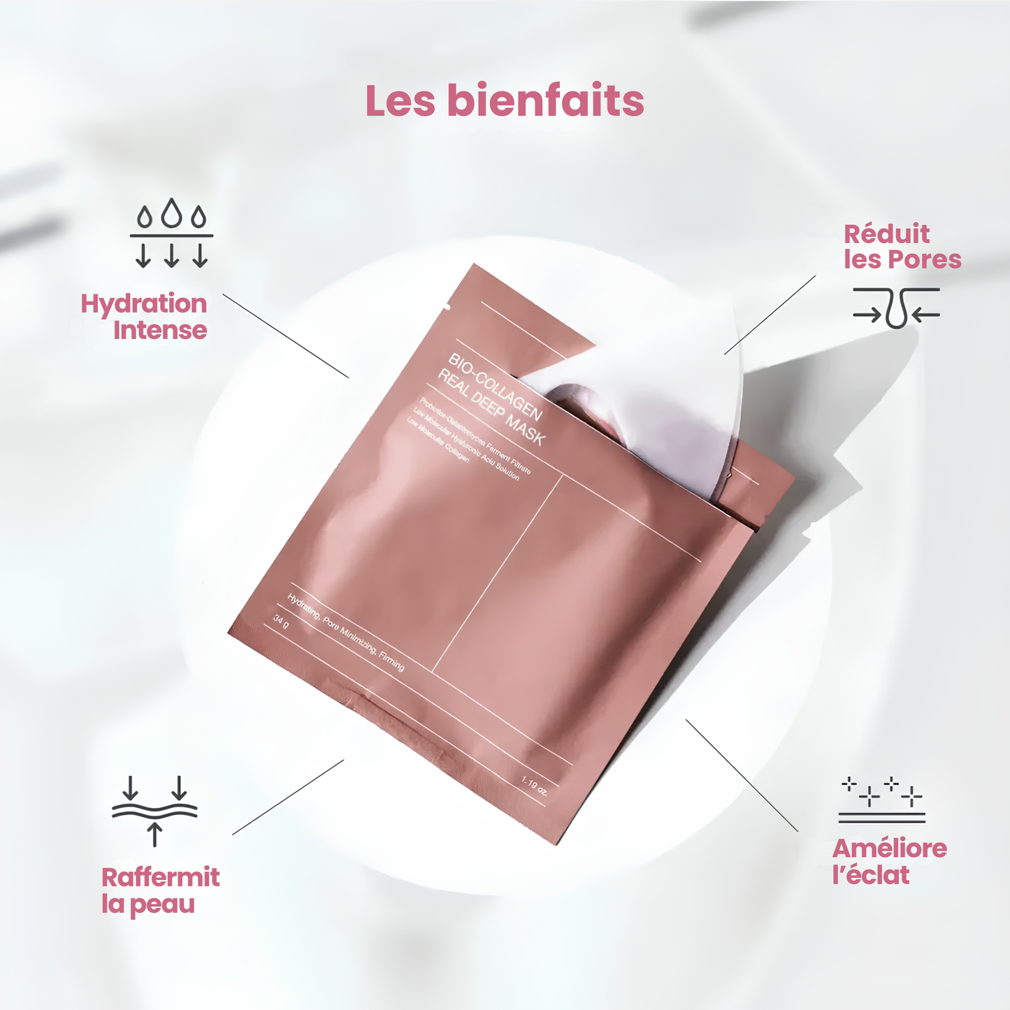 Masque Bio-Collagène Éclat & Fermeté x4