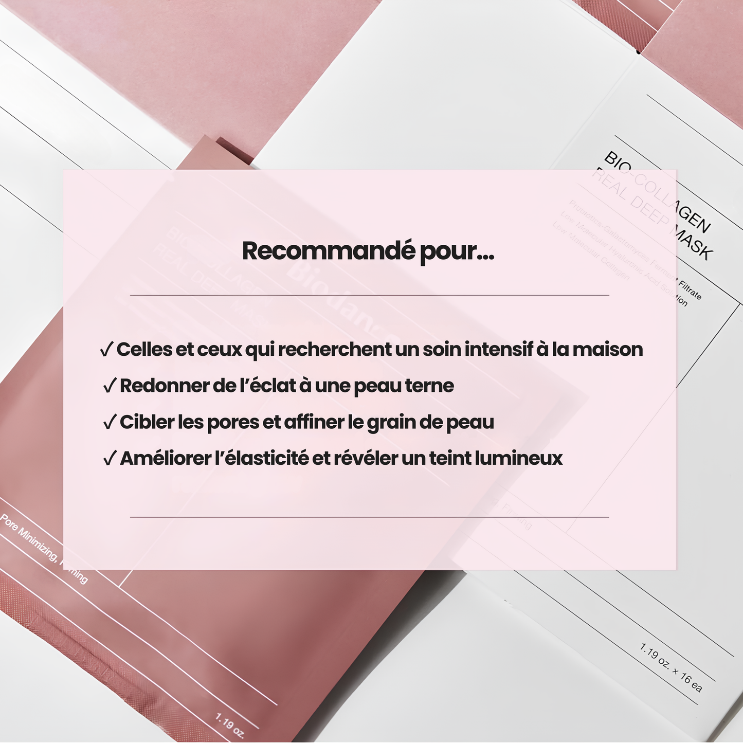 Masque Bio-Collagène Éclat & Fermeté x4